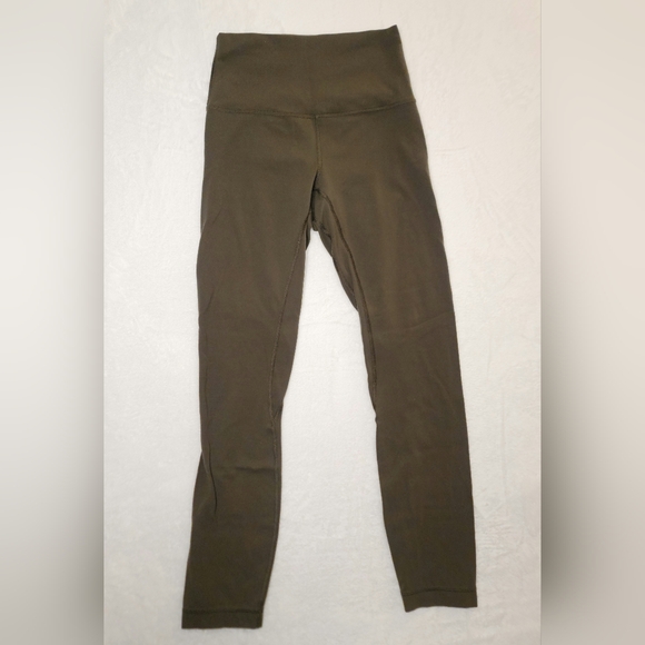 Lululemon Align Pant II 25" Inseam Dark Olive? Sz 4 W5LJFS Women's Legging Green - Picture 1 of 16